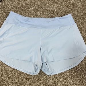 Lululemon Speed Up Mid Rise 4” in Blue Linen